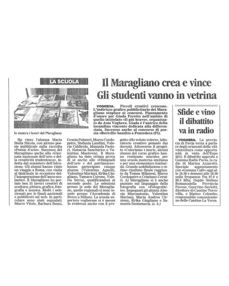 Articolo della "Provincia Pavese" del 7 febbraio 2009.